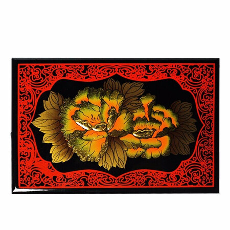 Nine-color jiucai jewelry box Pingyao push light lacquerware Hand-made collections for women’s day gifts Push light lacquer jewelry box Shanxi specialty red peony flower Nine-color jiucai jewelry box Pingyao push light lacquerware Hand-made collections for women’s day gifts Push light lacquer jewelry box Shanxi specialty red peony flower