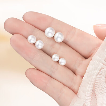 Sixteen Moon Fringe Pearl Earrings 925 Silver Earrings Female Freshwater Flat Round Real Pearl Earrings Earrings Japan and South Korea Simple Temperament Small Fresh Fashion Silver Jewelry Gifts for Girlfriends and Girlfriends Xiaoqing New 6mm Sixteen Moon Fringe Pearl Earrings 925 Silver Earrings Female Freshwater Flat Round Real Pearl Earrings Earrings Japan and South Korea Simple Temperament Small Fresh Fashion Silver Jewelry Gifts for Girlfriends and Girlfriends Xiaoqing New 6mm