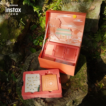 Fuji instax instant imaging camera mini11 scarlet pink four-season gift box Fuji instax instant imaging camera mini11 scarlet pink four-season gift box
