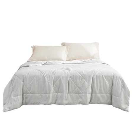 Beijing-Tokyo satin color air-conditioning quilt double-sided summer cool quilt national standard A class summer machine washable quilt 200cmX230cm morning mist gray Beijing-Tokyo satin color air-conditioning quilt double-sided summer cool quilt national standard A class summer machine washable quilt 200cmX230cm morning mist gray