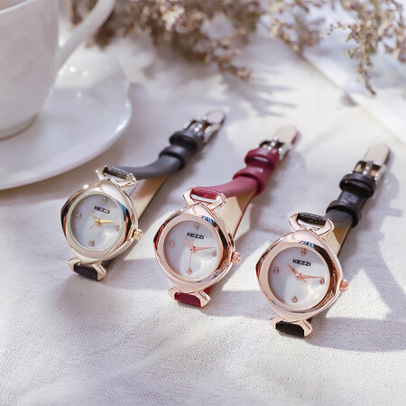 Kezzi Ke purple watch female student high school student ladies brand leather belt waterproof stone British watch simple female watch junior high school student small dial female models women's European, American, Japanese, Korean and Korean girls watch red Kezzi Ke purple watch female student high school student ladies brand leather belt waterproof stone British watch simple female watch junior high school student small dial female models women's European, American, Japanese, Korean and Korean girls watch red