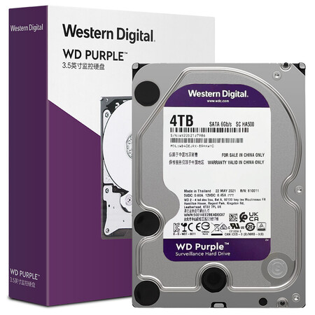 Western Digital WD Purple Disk 4TB SATA6Gb/s 64M Monitoring Hard Drive WD40EJRX Western Digital WD Purple Disk 4TB SATA6Gb/s 64M Monitoring Hard Drive WD40EJRX