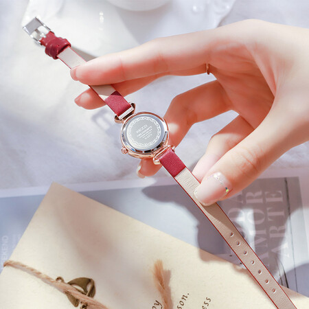 Kezzi Ke purple watch female student high school student ladies brand leather belt waterproof stone British watch simple female watch junior high school student small dial female models women's European, American, Japanese, Korean and Korean girls watch red Kezzi Ke purple watch female student high school student ladies brand leather belt waterproof stone British watch simple female watch junior high school student small dial female models women's European, American, Japanese, Korean and Korean girls watch red