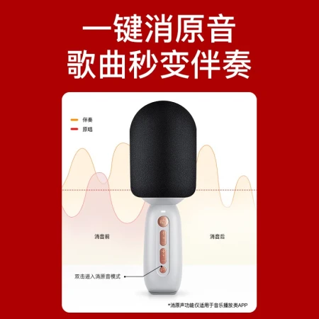 Sing it K song treasure small singing lark small dome wireless double duet Bluetooth microphone audio integrated microphone festival gift family children K song KTV recording small singing C10 white Sing it K song treasure small singing lark small dome wireless double duet Bluetooth microphone audio integrated microphone festival gift family children K song KTV recording small singing C10 white