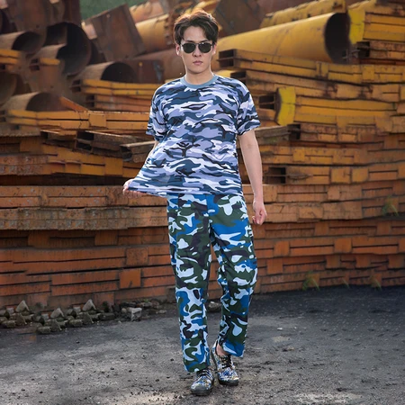 Zhuolun Shangpin summer camouflage uniform short-sleeved men's military training T-shirt speed outdoor summer camp camouflage clothing junior high school college students military training uniform camouflage T-shirt military fan clothing blue flower mesh T-shirt 170 Zhuolun Shangpin summer camouflage uniform short-sleeved men's military training T-shirt speed outdoor summer camp camouflage clothing junior high school college students military training uniform camouflage T-shirt military fan clothing blue flower mesh T-shirt 170