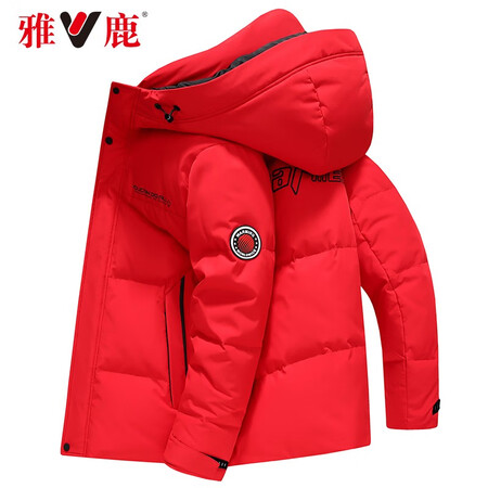 Yalu down jacket men's short thick 2021 new winter Korean version of the slim-fit hooded winter business casual jacket warm jacket male Y sky blue YR707V00380 175/92A Yalu down jacket men's short thick 2021 new winter Korean version of the slim-fit hooded winter business casual jacket warm jacket male Y sky blue YR707V00380 175/92A