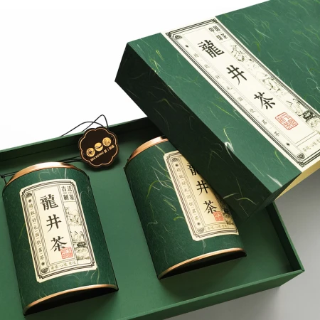 The first Jiangnan tea Mingqian green tea super-grade Longjing Hangzhou Longjing tea gift box 250g The first Jiangnan tea Mingqian green tea super-grade Longjing Hangzhou Longjing tea gift box 250g