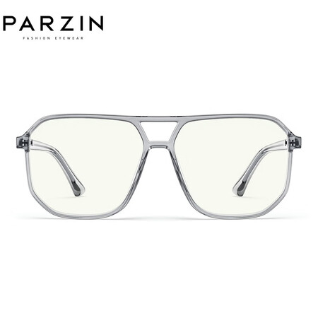 Parson PARZIN anti-blue light anti-radiation glasses, transparent large frame double beam flat mirror for men and women, computer mobile phone anti-blue light goggles 2021 15789L smoky gray Parson PARZIN anti-blue light anti-radiation glasses, transparent large frame double beam flat mirror for men and women, computer mobile phone anti-blue light goggles 2021 15789L smoky gray