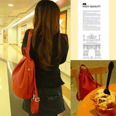 Huini shoulder bag women's bag small bag head layer cowhide leather all-match trendy fashion simple soft leather women's bag anti-theft small backpack large red Huini shoulder bag women's bag small bag head layer cowhide leather all-match trendy fashion simple soft leather women's bag anti-theft small backpack large red
