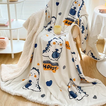 Ivy AVIVI children's blanket air conditioner shawl summer cool blanket quilt towel quilt nap blanket dinosaur blue 110*150cm Ivy AVIVI children's blanket air conditioner shawl summer cool blanket quilt towel quilt nap blanket dinosaur blue 110*150cm