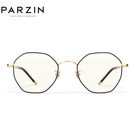 Parson PARZIN Song Zuer star the same anti-blue light and radiation-proof glasses for men and women metal polygonal computer goggles flat mirror 15738L Parson PARZIN Song Zuer star the same anti-blue light and radiation-proof glasses for men and women metal polygonal computer goggles flat mirror 15738L