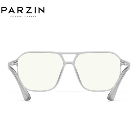 Parson PARZIN anti-blue light anti-radiation glasses, transparent large frame double beam flat mirror for men and women, computer mobile phone anti-blue light goggles 2021 15789L smoky gray Parson PARZIN anti-blue light anti-radiation glasses, transparent large frame double beam flat mirror for men and women, computer mobile phone anti-blue light goggles 2021 15789L smoky gray