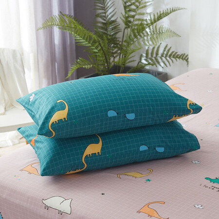 Habi Home Textiles and Home Furnishing Bedding Sets Cotton Four-piece Set Pure Cotton Simple Twill Bed Sheet Duvet Cover 200X230CM Double Four-piece Set Dinosaur-Green 1.5/1.8m Bed Universal Habi Home Textiles and Home Furnishing Bedding Sets Cotton Four-piece Set Pure Cotton Simple Twill Bed Sheet Duvet Cover 200X230CM Double Four-piece Set Dinosaur-Green 1.5/1.8m Bed Universal