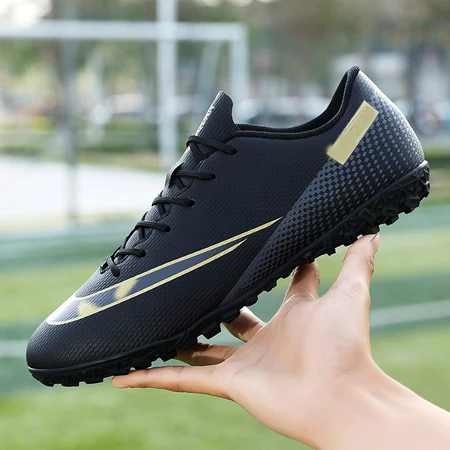 Soccer shoes men's broken nails breathable adult round TF children's football shoes broken nails girls primary school students big children sports youth sneakers long sole leather feet broken rubber training shoes MIDFN black broken nails 41 Soccer shoes men's broken nails breathable adult round TF children's football shoes broken nails girls primary school students big children sports youth sneakers long sole leather feet broken rubber training shoes MIDFN black broken nails 41