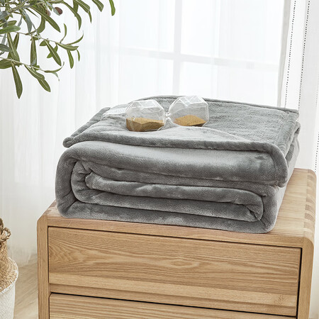 Beijing-Tokyo-made flannel blanket air conditioning blanket nap blanket super soft thick gray linen 150x200cm High Beijing-Tokyo-made flannel blanket air conditioning blanket nap blanket super soft thick gray linen 150x200cm High