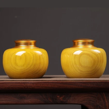 Monsa Li Jinsi Phoebe Sealed Tea Caddy Ornament Chinese Style Home Decoration Elder Gifts Home Collection A pair of gift boxes with a diameter of 13.5 and a height of 12.5 cm Monsa Li Jinsi Phoebe Sealed Tea Caddy Ornament Chinese Style Home Decoration Elder Gifts Home Collection A pair of gift boxes with a diameter of 13.5 and a height of 12.5 cm