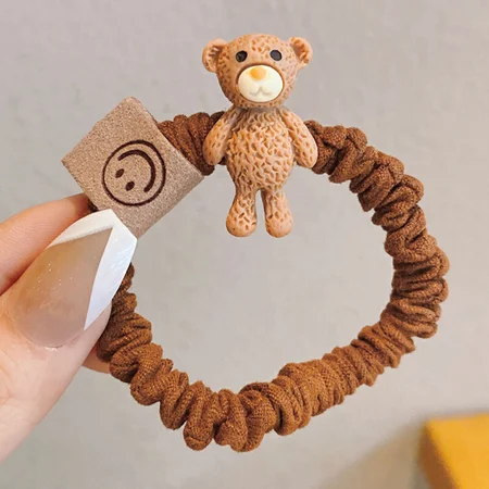 YYEU velvet bear head rope net cute and sweet rubber band female hair tie ponytail small intestine hair ring velvet bear head rope 4-piece set YYEU velvet bear head rope net cute and sweet rubber band female hair tie ponytail small intestine hair ring velvet bear head rope 4-piece set