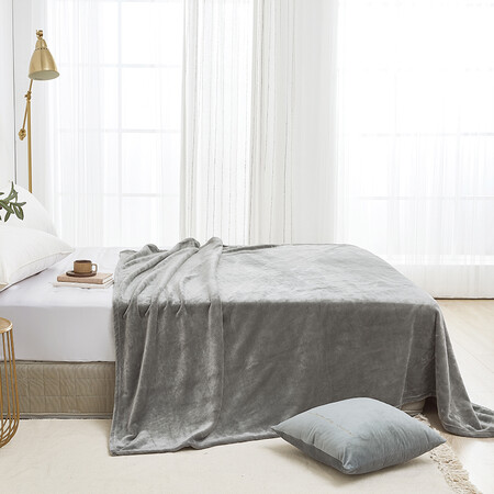 Beijing-Tokyo-made flannel blanket air conditioning blanket nap blanket super soft thick gray linen 150x200cm High Beijing-Tokyo-made flannel blanket air conditioning blanket nap blanket super soft thick gray linen 150x200cm High