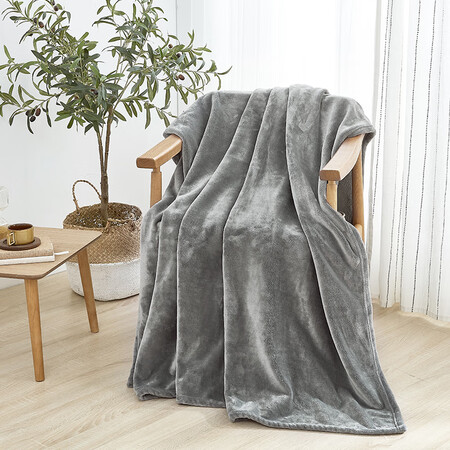 Beijing-Tokyo-made flannel blanket air conditioning blanket nap blanket super soft thick gray linen 150x200cm High Beijing-Tokyo-made flannel blanket air conditioning blanket nap blanket super soft thick gray linen 150x200cm High