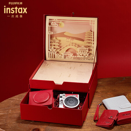 Fuji instax instant instant camera mini90 collection red memory Chang'an gift box Fuji instax instant instant camera mini90 collection red memory Chang'an gift box