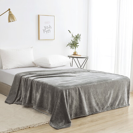 Beijing-Tokyo-made flannel blanket air conditioning blanket nap blanket super soft thick gray linen 150x200cm High Beijing-Tokyo-made flannel blanket air conditioning blanket nap blanket super soft thick gray linen 150x200cm High