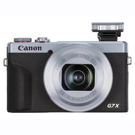 Canon CanonPowerShot G7 X Mark III G7X3 Digital Camera Silver About 20.1 Megapixels/Smooth Skin Mode/4K Video Shooting Canon CanonPowerShot G7 X Mark III G7X3 Digital Camera Silver About 20.1 Megapixels/Smooth Skin Mode/4K Video Shooting