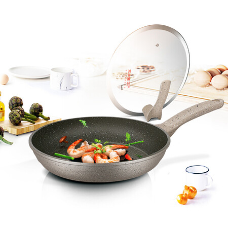 Cooking Dahuang Frying Pan Non-stick Pan Flat-bottomed Frying Pan Maifan Stone Color 28cm Non-oily Induction Cooker Open Flame General Light Coffee Color J28JD2 Cooking Dahuang Frying Pan Non-stick Pan Flat-bottomed Frying Pan Maifan Stone Color 28cm Non-oily Induction Cooker Open Flame General Light Coffee Color J28JD2