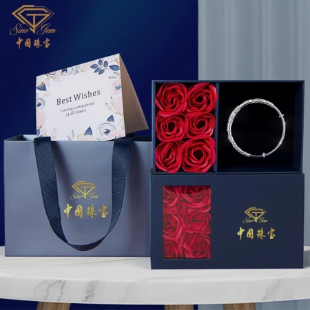 Chinese Jewelry Pure Silver 999 Blooming Blossom Women's Push-pull Solid Silver Bracelet Birthday Gift for Girlfriend Wife Mom Chinese Jewelry Pure Silver 999 Blooming Blossom Women's Push-pull Solid Silver Bracelet Birthday Gift for Girlfriend Wife Mom