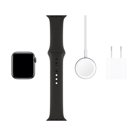 Apple Watch Series 5 GPS smart watch gray space section 40 mm deep black aluminum metal case sports strap MWV82CH / A Apple Watch Series 5 GPS smart watch gray space section 40 mm deep black aluminum metal case sports strap MWV82CH / A