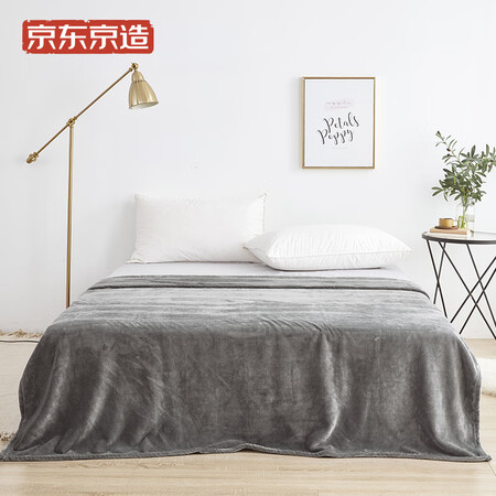 Beijing-Tokyo-made flannel blanket air conditioning blanket nap blanket super soft thick gray linen 150x200cm High Beijing-Tokyo-made flannel blanket air conditioning blanket nap blanket super soft thick gray linen 150x200cm High