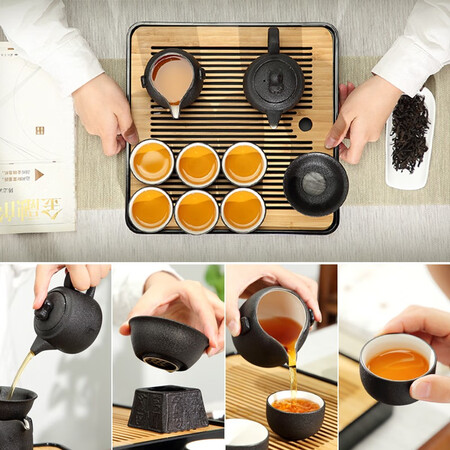 Tang Feng Kung Fu Tea Set Home Simple Living Room Small Set Tea Making Small Tea Table Japanese Tea Tray Simple Small Tea Set Tea Cup Chunxian+Tangyun Tea Set 9 Tang Feng Kung Fu Tea Set Home Simple Living Room Small Set Tea Making Small Tea Table Japanese Tea Tray Simple Small Tea Set Tea Cup Chunxian+Tangyun Tea Set 9