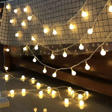 Yu Jialiang LED lantern string 3 meters 20 lights New Year small string lights Spring Festival New Year decoration lights birthday decoration room curtain lights Warm color ball battery models without batteries Yu Jialiang LED lantern string 3 meters 20 lights New Year small string lights Spring Festival New Year decoration lights birthday decoration room curtain lights Warm color ball battery models without batteries