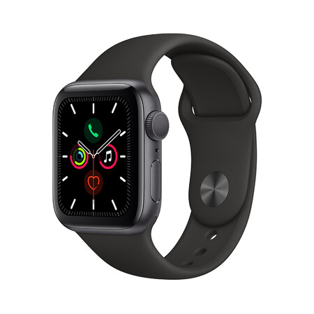 Apple Watch Series 5 GPS smart watch gray space section 40 mm deep black aluminum metal case sports strap MWV82CH / A Apple Watch Series 5 GPS smart watch gray space section 40 mm deep black aluminum metal case sports strap MWV82CH / A