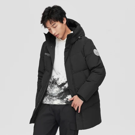 Bosideng down jacket men's winter new thickened men's fashion trend warm windproof hooded 90 fleece jacket men B10143321 black 8056 175/92A Bosideng down jacket men's winter new thickened men's fashion trend warm windproof hooded 90 fleece jacket men B10143321 black 8056 175/92A