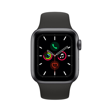 Apple Watch Series 5 GPS smart watch gray space section 40 mm deep black aluminum metal case sports strap MWV82CH / A Apple Watch Series 5 GPS smart watch gray space section 40 mm deep black aluminum metal case sports strap MWV82CH / A