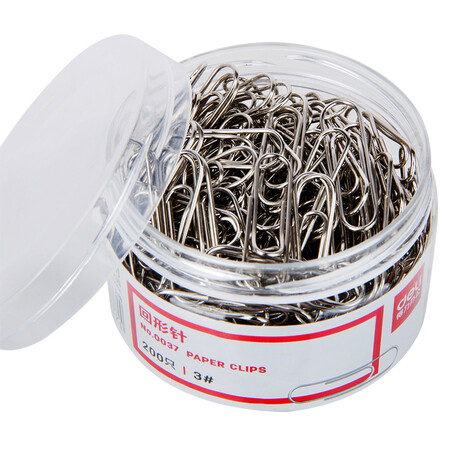 Effective deli29mm nickel metal clip paper clip # 3 200 / cylindrical office supplies 0037 Effective deli29mm nickel metal clip paper clip # 3 200 / cylindrical office supplies 0037