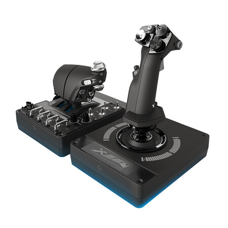 Logitech GX56 HOTAS RGB throttle and joystick controller Flight simulation Saitek gaming device X56 Rhino two-handed simulation flight controller Logitech GX56 HOTAS RGB throttle and joystick controller Flight simulation Saitek gaming device X56 Rhino two-handed simulation flight controller