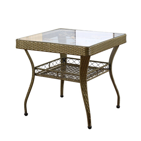 Xingqibao balcony rattan chair coffee table table and chair set three-piece five-piece chair leisure stool living room outdoor furniture combination rattan chair deep coffee one table and two chairs with 55 square table Xingqibao balcony rattan chair coffee table table and chair set three-piece five-piece chair leisure stool living room outdoor furniture combination rattan chair deep coffee one table and two chairs with 55 square table