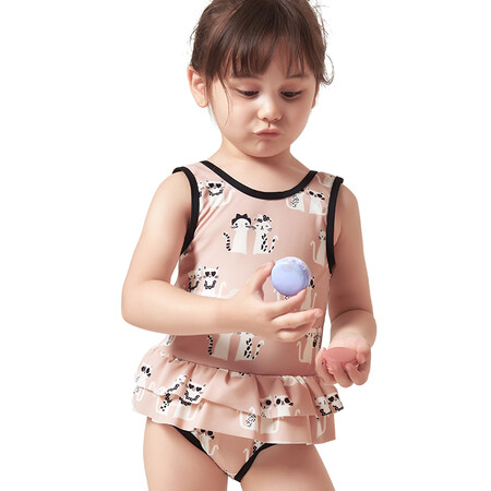 Yi Zi Ladies Swimsuit Children's Swimsuit Women's One-Piece Swimsuit for Small, Medium, Big and Big Children Girls and Baby Girls Triangle Print Hot Spring Swimsuit EZI18G007 Cat Print 130cm Yi Zi Ladies Swimsuit Children's Swimsuit Women's One-Piece Swimsuit for Small, Medium, Big and Big Children Girls and Baby Girls Triangle Print Hot Spring Swimsuit EZI18G007 Cat Print 130cm