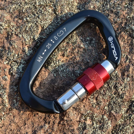 Xinda professional rock climbing buckle mountaineering D-type main lock outdoor equipment buckle ring safety buckle lock protective equipment hot forged aluminum-magnesium alloy outdoor safety hook blue Xinda professional rock climbing buckle mountaineering D-type main lock outdoor equipment buckle ring safety buckle lock protective equipment hot forged aluminum-magnesium alloy outdoor safety hook blue