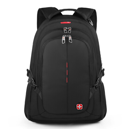 Cross Switzerland shoulder bag men and 15.6 inches business laptop bag female multi-function large capacity travel backpack leisure travel bag Water repellent black students CR9001 Cross Switzerland shoulder bag men and 15.6 inches business laptop bag female multi-function large capacity travel backpack leisure travel bag Water repellent black students CR9001