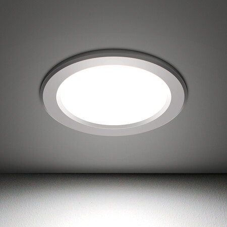 Foshan Lighting FSL Aluminum Tri-color LED Downlight Spotlight Living Room Chandelier Ceiling Light Aisle Embedded Hole Light Bull's Eye Light 6W3 Inch White Jade Silver Edge Foshan Lighting FSL Aluminum Tri-color LED Downlight Spotlight Living Room Chandelier Ceiling Light Aisle Embedded Hole Light Bull's Eye Light 6W3 Inch White Jade Silver Edge