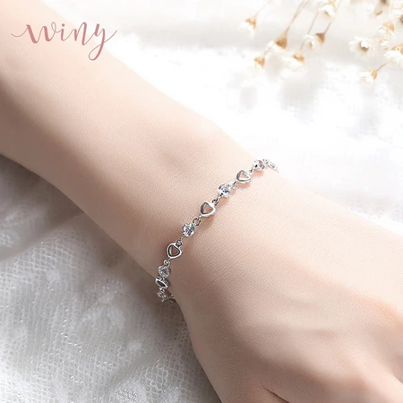 The only 999 pure silver bracelet female love at first sight to send girlfriend wife birthday Christmas gift ladies bracelet fashion jewelry exquisite bow gift box The only 999 pure silver bracelet female love at first sight to send girlfriend wife birthday Christmas gift ladies bracelet fashion jewelry exquisite bow gift box