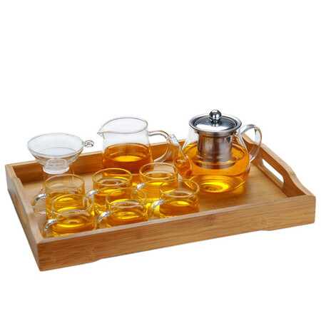 Simple heat-resistant glass tea set household filter Kung Fu tea set high temperature resistant transparent thickened glass flower teapot fair cup teacup making tea combination office tea cup set 9-piece set of straight handle cup teapot + fair cup + tea drain + 6 teacups Simple heat-resistant glass tea set household filter Kung Fu tea set high temperature resistant transparent thickened glass flower teapot fair cup teacup making tea combination office tea cup set 9-piece set of straight handle cup teapot + fair cup + tea drain + 6 teacups