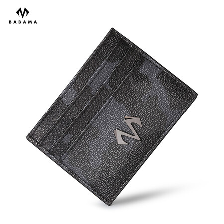 BABAMA Card Case Business Card Holder Lightweight Camouflage Series Driver's License Leather Case Bank Card Case Mini Wallet Small Wallet Men's and Women's Bag Black BABAMA Card Case Business Card Holder Lightweight Camouflage Series Driver's License Leather Case Bank Card Case Mini Wallet Small Wallet Men's and Women's Bag Black