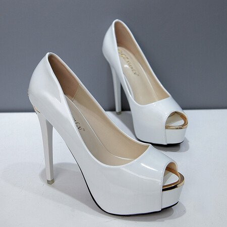High heel women's wear sexy night shop princess fish mouth high heel sandals sex waterproof platform ladies sandals white fish mouth 34 High heel women's wear sexy night shop princess fish mouth high heel sandals sex waterproof platform ladies sandals white fish mouth 34