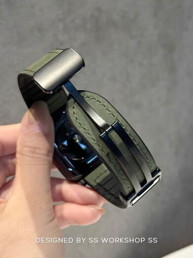 E-TREND新款真皮磁吸皮带iwatchS9表带适用苹果applewatch8765SE女感原装腕 军绿色关注送表贴膜 iwatch12342mm E-TREND新款真皮磁吸皮带iwatchS9表带适用苹果applewatch8765SE女感原装腕 军绿色关注送表贴膜 iwatch12342mm