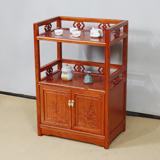Meishujie Tea Table Side Cabinet Tea Water Cabinet Tea Cabinet Small Solid Wood Shelf Storage Cabinet Living Room Simple New Chinese Style Mobile Spray Painted Light Red Flower Li Color 60*38*90 Double Door Meishujie Tea Table Side Cabinet Tea Water Cabinet Tea Cabinet Small Solid Wood Shelf Storage Cabinet Living Room Simple New Chinese Style Mobile Spray Painted Light Red Flower Li Color 60*38*90 Double Door