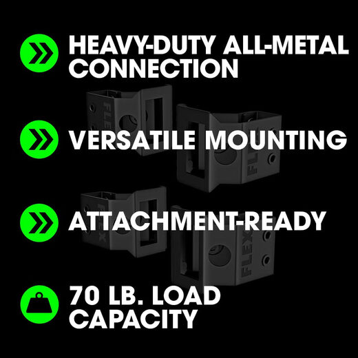 Flex STACK PACK Storage System Installation Bracket (4-piece) FS15054
Flex STACK PACK Storage System Installation Bracket (4-piece) FS15054
