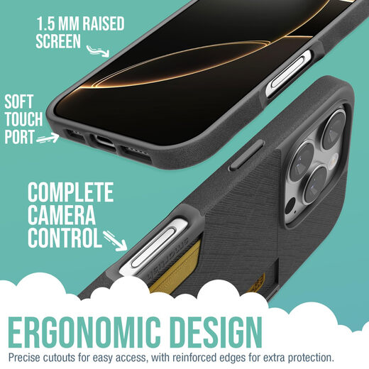 Smartish iPhone 16 Pro Max Wallet Case Wallet Killer Vol 2 Slim + Protection Black Smartish iPhone 16 Pro Max Wallet Case Wallet Killer Vol 2 Slim + Protection Black
